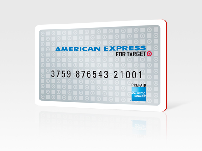 An image of the old American Express For Target prepaid debit card.